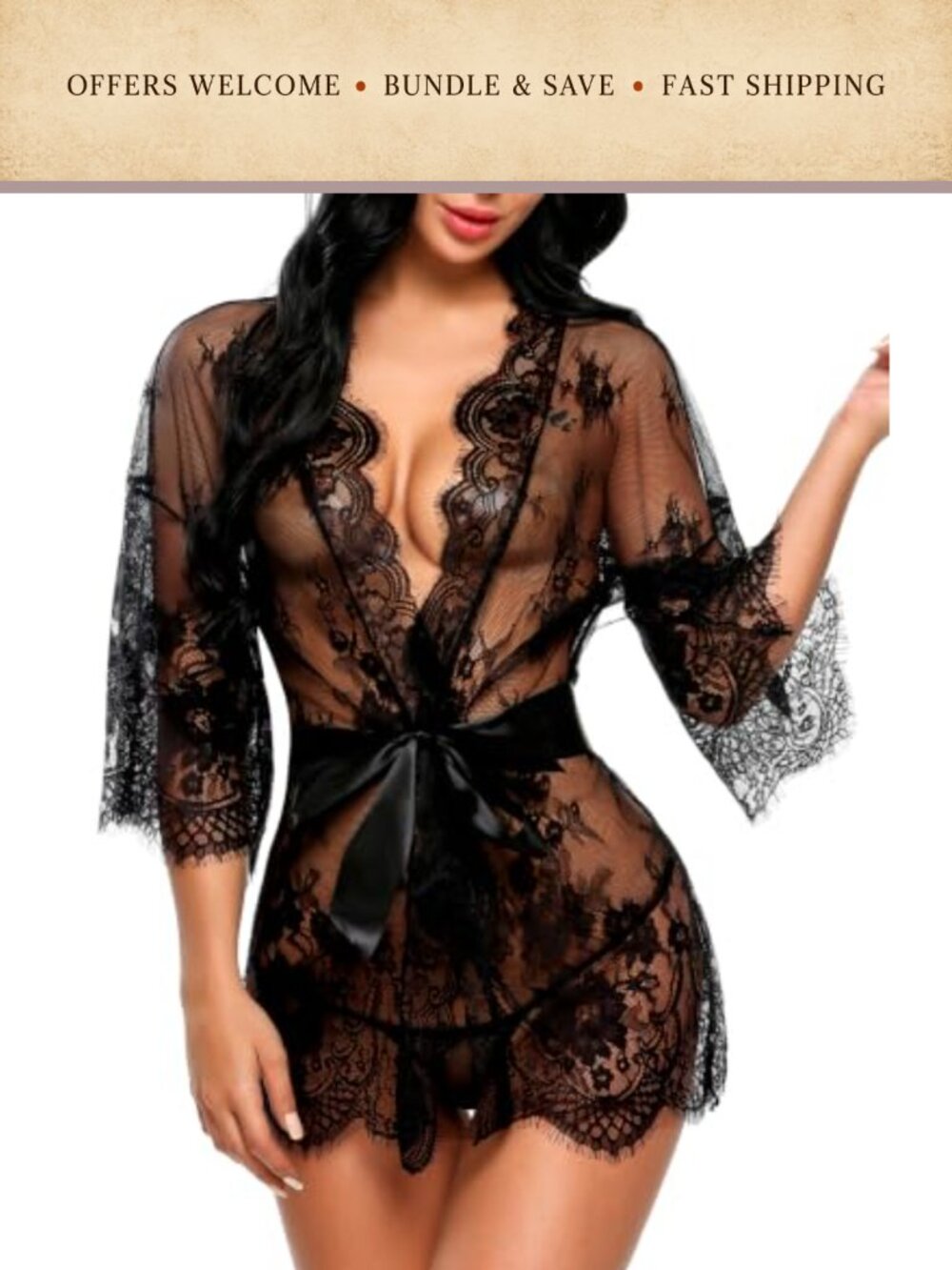 Womens Lace Lingerie Set Two Piece with Pleated Mini Skirt